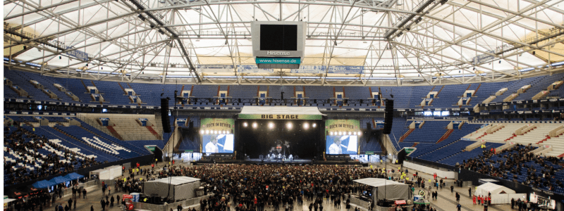 Estação de Brick numa arena no Canadá